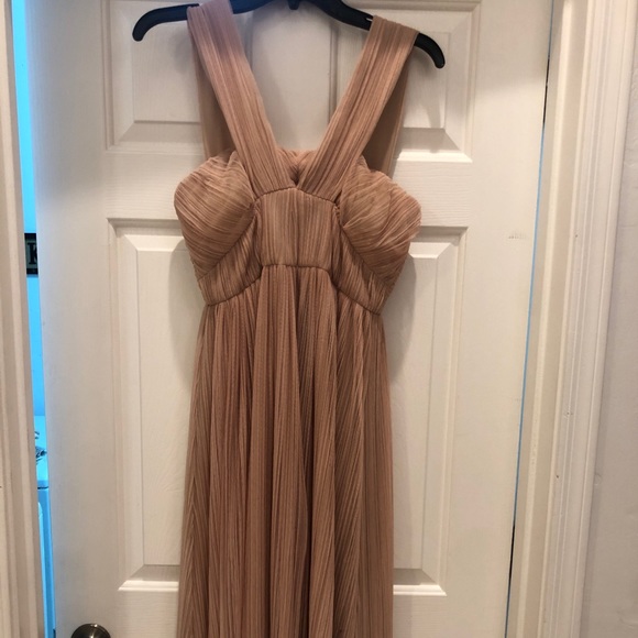 Cream tulle halter evening dress - Picture 1 of 6